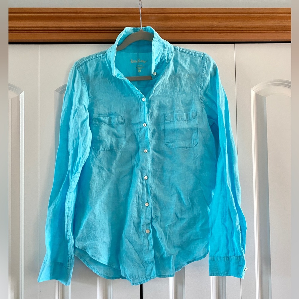 Lilly Pulitzer Sea View Button Down Shirt